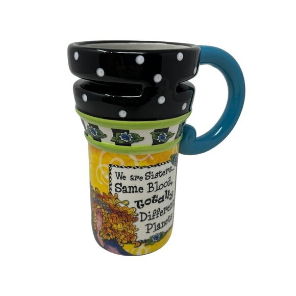 Suzy Toronto Coffee Mug We are Sisters, Same Blood Different Planets Tea Cup - Picture 1 of 10